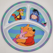  Disney Winnie The Pooh Plate Melamine Divided Childs Baby 1990&#39;s Zak De... - £9.59 GBP