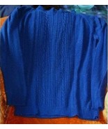 Royal Blue Knit Pullover Sweater *new to you* SIZE L - £7.18 GBP