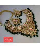 Kundan Jewelry Indian Earrings Necklace Tikka Set New Year Chokar Bridal... - £49.36 GBP