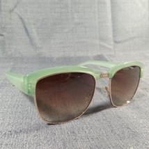 Cynthia Rowley Green Sunglasses Gold Trim Gray Gradient Lenses Scratched - £9.43 GBP