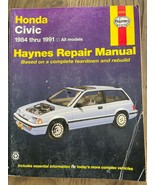 Honda Civic  Haynes Repair Manual, Service 1984-1991. Book, Guide. All M... - $12.38