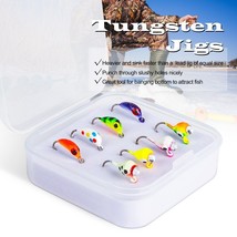 Goture 8pcs/lot Tungsten Jig Ice Fishing Lure Kit for Winter Fishing 1~2g High Q - £81.30 GBP