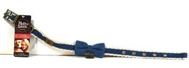 1 MuttNation By Miranda Lambert L To 90 Lbs 1&quot; X 18 To 22&quot; Denim Lace Bow Collar - $14.99