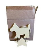 (12) Wood &amp; Wire Dog W/Star Arts &amp; Crafts Ready To Decorate Art Project ... - €12,92 EUR