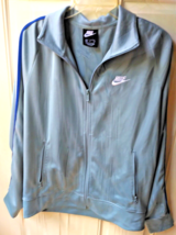 Nike Knit Sportswear Track Jacket Men&#39;s Medium Grey Warm Up Jacket N98 Aviator - £36.21 GBP