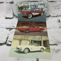 Collectible Postcard Lot Of 3 Roaring 20 Autos 1961 Corvette 1965 Roadster 1962 - $9.89