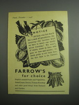 1948 Farrow&#39;s Food Ad - Notice All birds who feel they&#39;d like a meal - £13.91 GBP