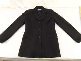 Adult Womens Casual Corner Collectibles Three Button Up Front Black Blaz... - £14.36 GBP