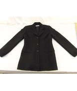 Adult Womens Casual Corner Collectibles Three Button Up Front Black Blaz... - $23.55 CAD