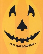 Greeting Halloween Card &quot;It&#39;s Halloween&quot; Let the Fun Be-grin - $1.50