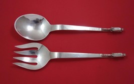 Blossom by Unknown Mexican Sterling Silver Salad Serving Set 2pc 8.6 ozt 10 1/4&quot; - $484.11