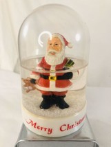 Vtg Snow Dome Globe Ceramic Santa Plastic Snowdome Snowglobe - £9.40 GBP