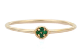 14K Gold Emerald Ring - £99.10 GBP