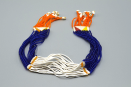 Aboriginal Beaded Ceremonial Necklace Regalia Multicolor Handmade Native... - $96.74