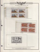Minkus Page Progrree in Electronics 1973, 2 Plate Blocks 6 Cent &amp; 8 cent Stamps - £7.90 GBP