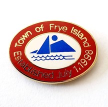 1998 Maine Town Of Frye Island After Seceding Pin Vintage Enamel Filled F6E - $24.99