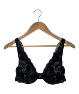 Aerie Bra Womens 34D Floral Lace Overlay Adjustable Straps Underwire Black - $21.65 CAD