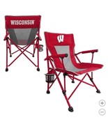 Wisconsin Badgers Hard Arm Chair Red White NCAA Tailgating Camping Cup H... - €84,91 EUR