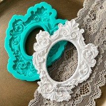 Baroque Photo Frame Silicone Molds Picture Fondant Candy Mould For Sugar Cake - £10.27 GBP