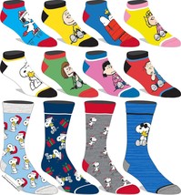 Snoopy Charlie Brown Peanuts 12 Days Of Socks in Gift Box - Men’s GREAT ... - $30.50