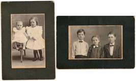 2 Named Cabinet Photos From Mt. Vernon, Illinois Writing on back Turn of Century - £9.17 GBP