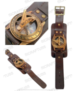 Antique Elgin Brass Sundial Compass Wristwatch Collectible Item Best For Gifting - $28.01