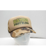 VTG Rambo First Blood Cameo Hat Cap Snapback Trucker Camo Camouflage Tai... - £78.75 GBP