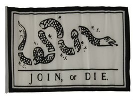 Ruffin Flag Company Join Or Die Benjamin Franklin Gadsden 12"x18" Sleeved Polyes - $3.88