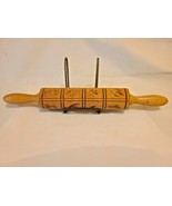 Vintage Wooden Springerle Rolling Pin 16 Carved Design Molds - £23.69 GBP