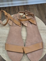 Brown Fray Flats - Size 9 - $18.95