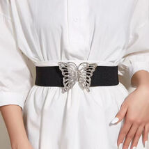Butterfly Belt with Elastic Butterfly Buckle Women&#39;s Fashion Belt - $23.99