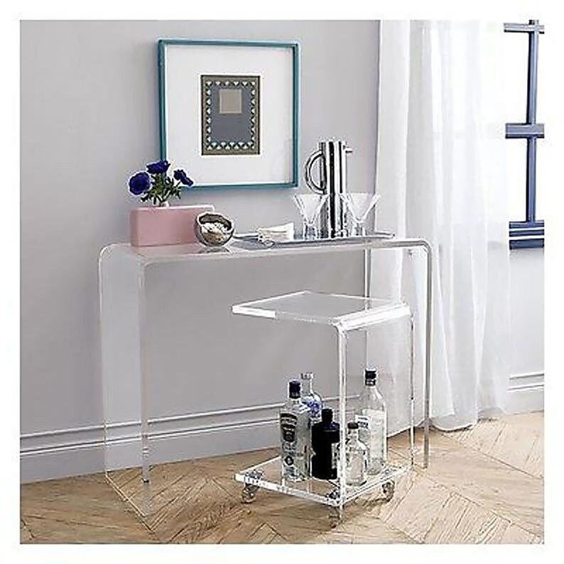 Primary image for Acrylic Console table waterfall style 42" x 12" x 36" tall 1.00" thick clear acr