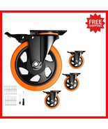 360-Degree Locking Swivel Caster Wheels - 5-Inch Set for Furniture &amp; Wor... - $72.99 CAD