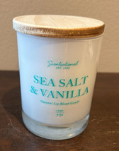 Scentsational Sea Salt Vanilla Candle Glass Jar 11 Oz Soy Wax Blend - £19.84 GBP