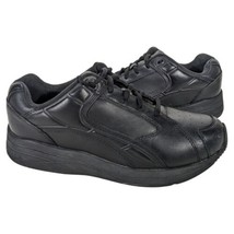 Drew Force Walking Shoes Mens 9.5  Black Leather Lace Up Low Top Diabeti... - £62.54 GBP