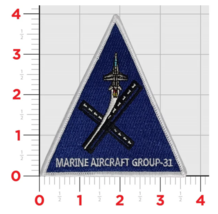 MARINE CORPS MAG-31 CHEST EMBROIDERED HOOK &amp; LOOP PATCH - $39.99