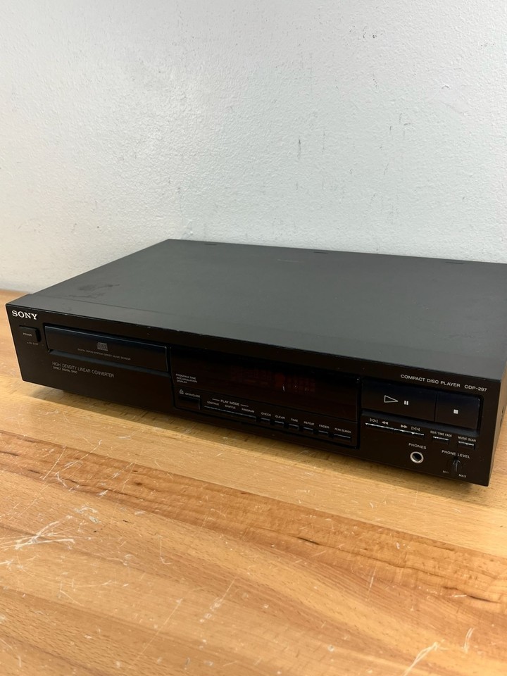 Sony CDP-297 High Density Single Tray Compact Disc CD Player (TESTED/NO REMOTE)  			