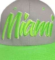 Miami Neon Green Baseball Cap Snap Back City Hunter Snapback Dad Trucker... - $12.89