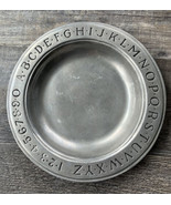 9” Wilton Pewter Alphabet Plate bowl dish made in Columbia Pa. USA RWP T... - £9.62 GBP