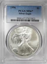 1996 Silver Eagle Doubled Die Obverse PCGS MS67 Coin AH378 - £373.60 GBP