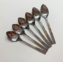 6 Stainless Steel Tea Spoons Customcraft Flatware CUS3 Length 6 1/4” Teaspoons - £14.17 GBP