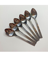 6 Stainless Steel Tea Spoons Customcraft Flatware CUS3 Length 6 1/4” Tea... - £14.19 GBP