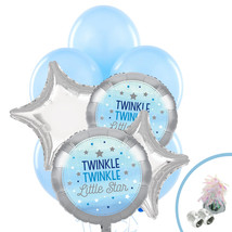 Birthdayexpress Twinkle Twinkle Little Star Blue Party Supplies Balloon Bouquet - £51.76 GBP