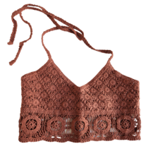 Intimately Free People Sydney Crochet Halter Bralette M Canyon Sunset Festival - £17.11 GBP