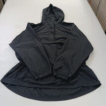 LL Bean Black Nylon Hooded Jacket Women's 1/4 Zipper Front Pocket Zipper Size 2X image 15