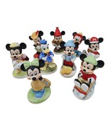 9 Vintage 4&quot; Ceramic Figurines Walt Disney Mickey Minnie Mouse Donald Duck - $89.99