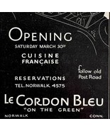 Le Cordon Bleu Restaurant 1929 Advertisement Connecticut Golf Club DWAA22 - $463.85 MXN