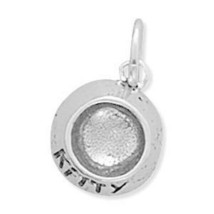 3D &quot;Kitty&quot; Food Dish Charm 925 Silver Antique Fashion Neck Piece Unisex Jewelry - £25.75 GBP
