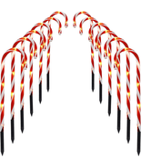 Dazzle Bright 12 Pack 16&quot; Christmas Candy Cane Pathway Markers, Xmas Pat... - £35.32 GBP