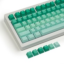 Green Keycaps, Double Shot Pbt Gradient Keycap Set, Cherry Profile Custom Keycap - £20.77 GBP